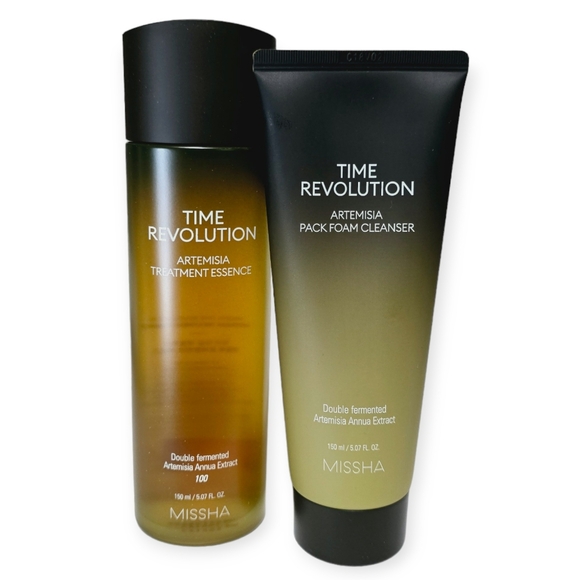 Missha Time Revolution Artemesia Essence & Foam Cleanser Set - Picture 3 of 13